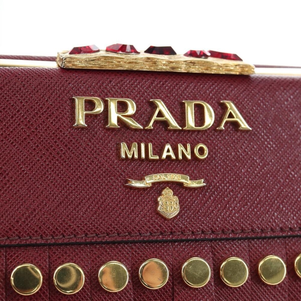 Prada Idol Studded Fringe Saffiano Leather - Picture 15 of 16